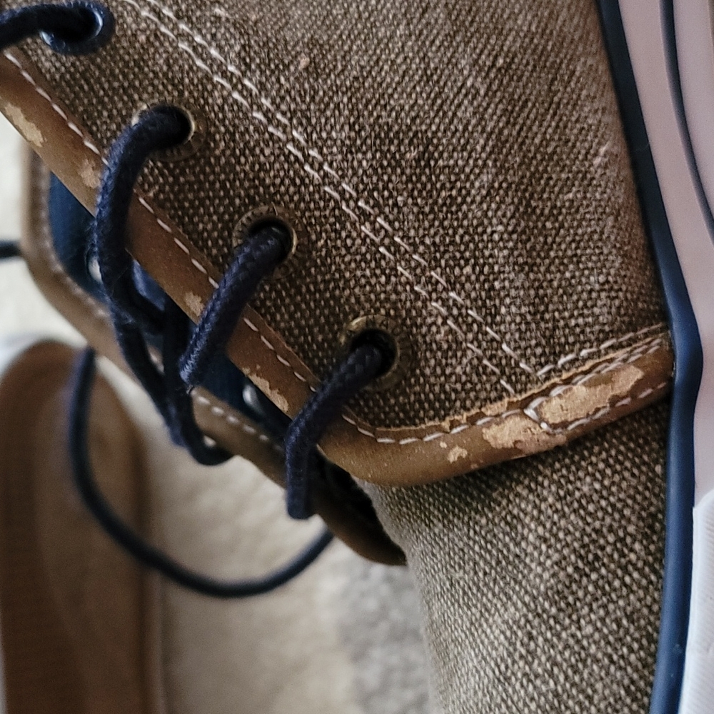 Nautica hightop sneaker, youth sz 2, brown canvas - Picture 11 of 15